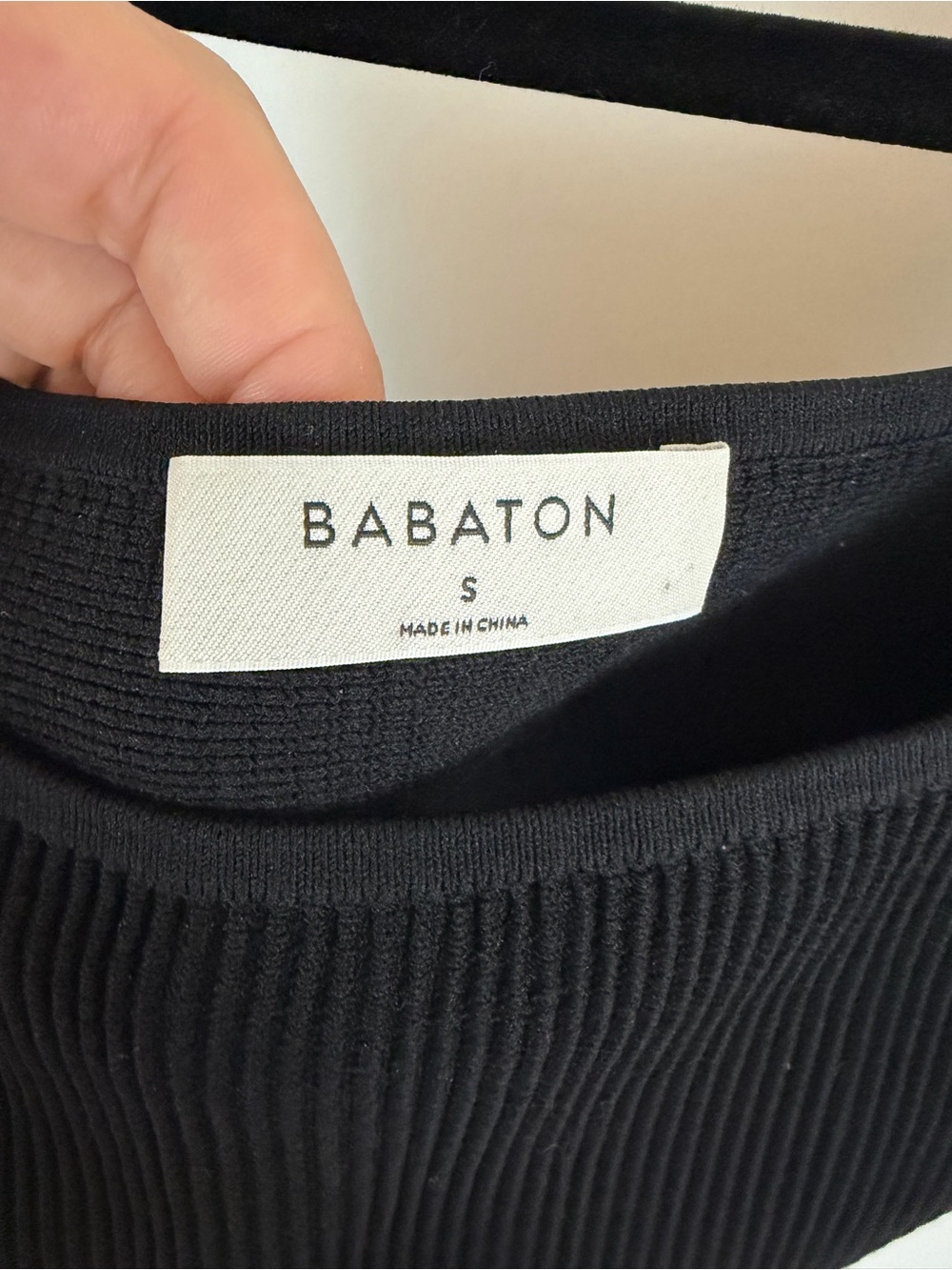 Babaton Black Ribbed Scoop Neck Tank Top Size S - Picture 5 of 5